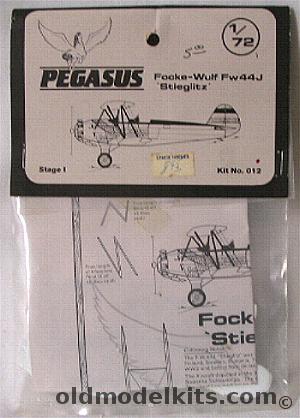 Pegasus 1/72 Focke-Wulf FW-44J Stieglitz - Bagged, 012 plastic model kit